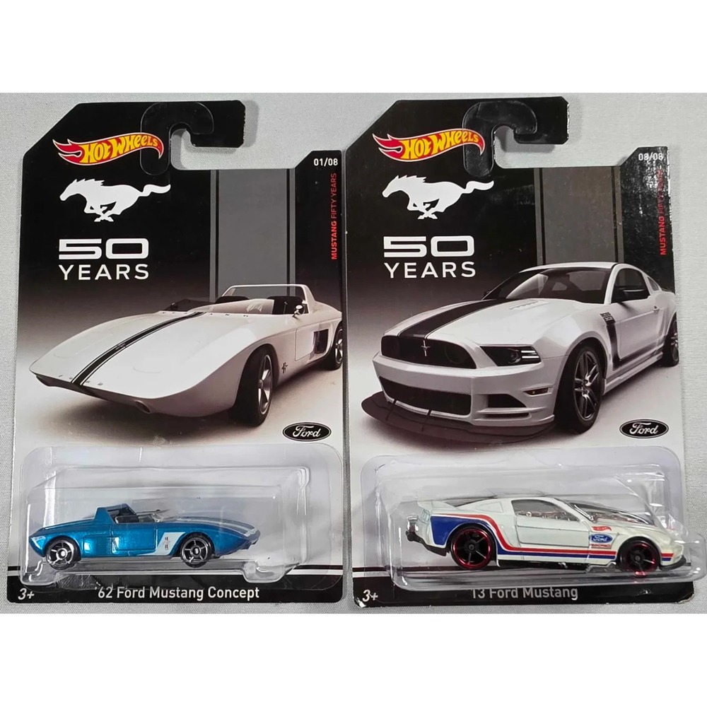 2009 Lot of 2 1962 HOT WHEELS® MUSTANG 50 Years Anniversary Ford Mustang Concept